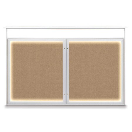 United Visual Products Open Faced Traditional Rounded Corkboard UV647ARC-SATIN-RUBBER